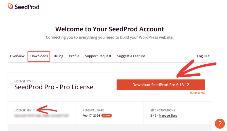 seedprod account plugin download