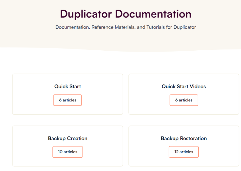 duplicator documentation