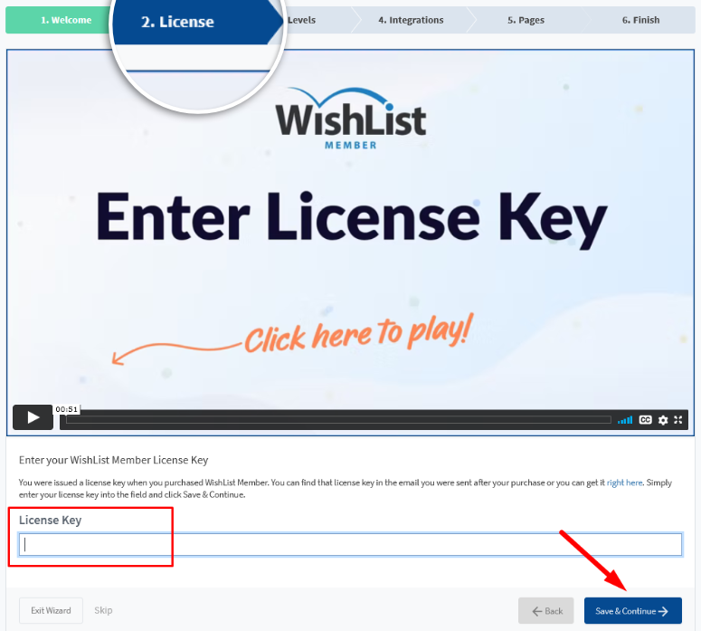wishlist license key