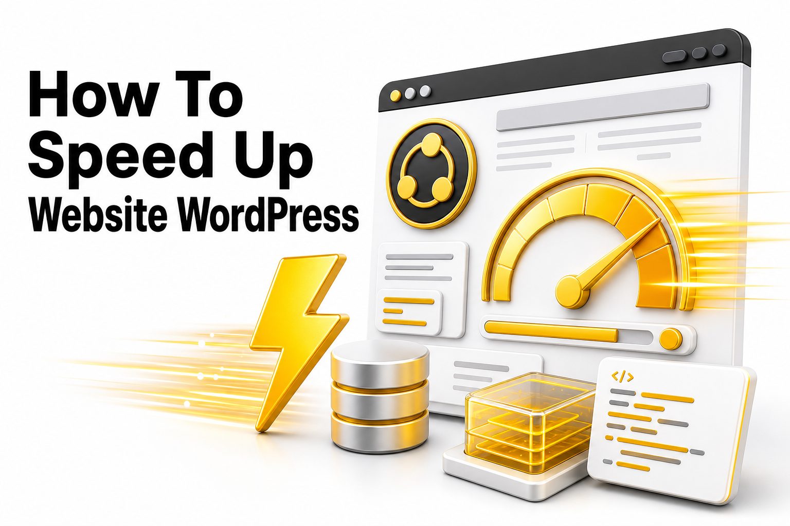 how-to-speed-up-website-wordpress WordPress speed optimization dashboard with performance metrics